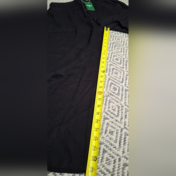 NWT Halara High Waisted Wide Leg Linen Feel Drawstring Pants Black XL Petite - Picture 8 of 14